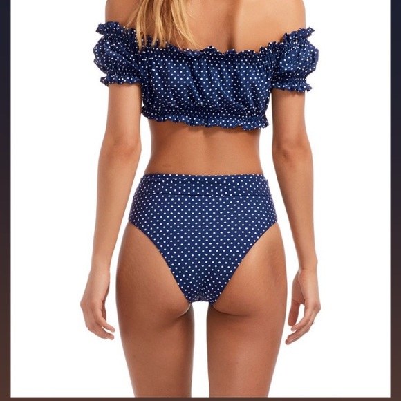 Vitamin A Lola high waist rumba dots bikini bottom - Picture 2 of 6